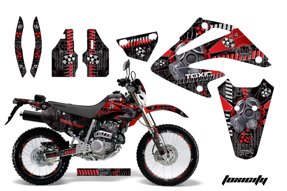 Honda XR 250 SM Graphic Kit toxicity red blkbg